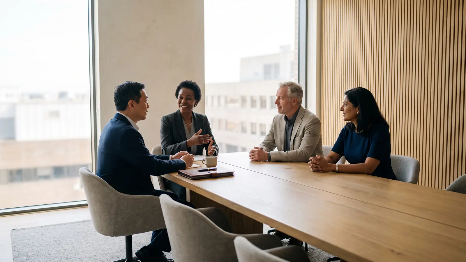 Senior executives in a Jersey boardroom